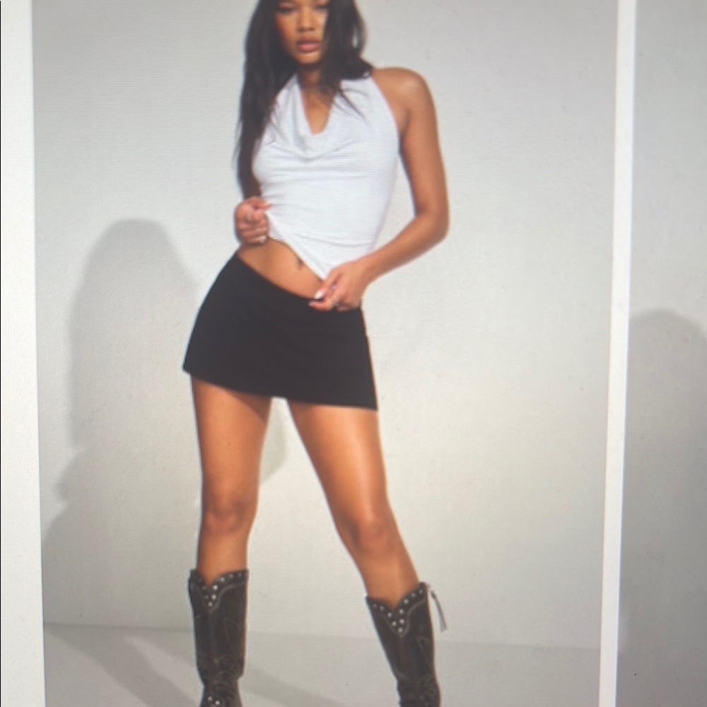 Garage Black Mini Skort